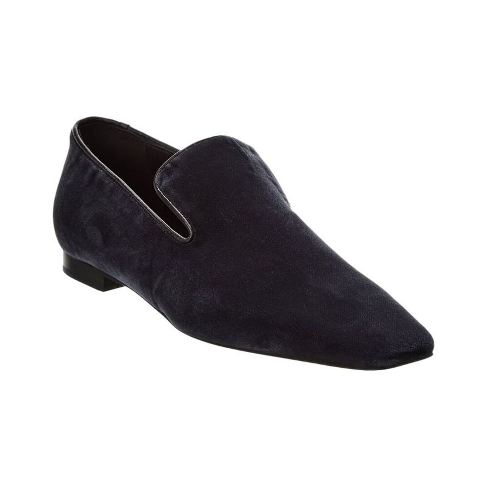 Toteme Venetian Velvet Loafer, Grey - Picture 1 of 5